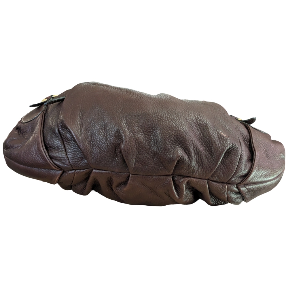 orYANY Gwen chocolate Brown Distressed Leather multiple Pockets Shoulder Bag - Picture 12 of 15